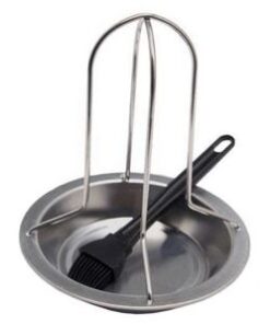 GrillPro Barbecue Chicken Roaster, with Silicone Basting Brush