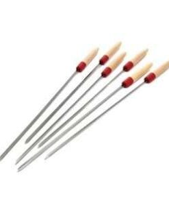 GrillPro 6 Pack V-Shaped Stainless Steel/Silicone Barbecue Skewers