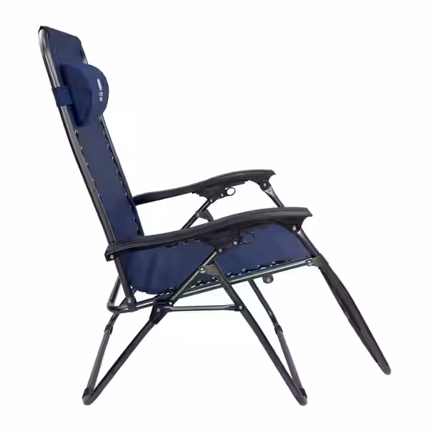 OUTDOOR REVIVAL Zero Gravity Camping Lounger - Blue - Image 3