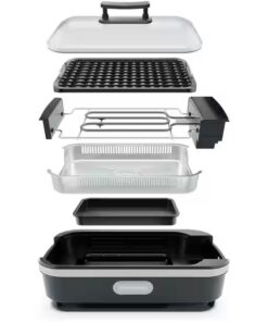 CHEFMAN AccuGrill Smokeless Indoor Grill with Temperature Probe - Black